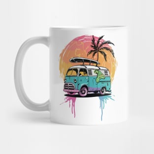 Surfing on board during the Sunset Mug